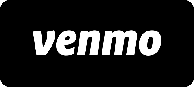 The logo for Venmo with text in white on a black background.