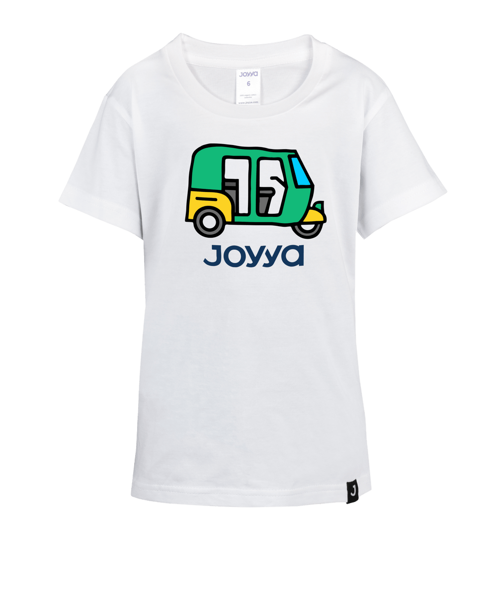 Joyya - Autorickshaw T-shirt | Kids Short Sleeve - T-Shirt - Front - JOYYA COLLECTION -