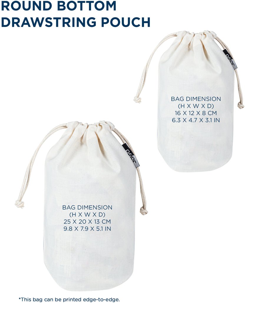 Joyya - Drawstring Pouch | Round Bottom - Bags - Medium: 16 x 12 x 8 cm - JOYYA SAMPLE - MBDGC31-NA-1