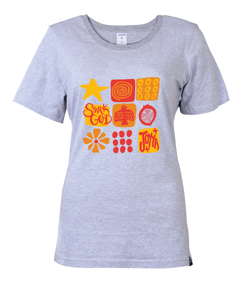 Joyya - Joyya Grid T-shirt | Women Short Sleeve - T-Shirt - Front - JOYYA COLLECTION -