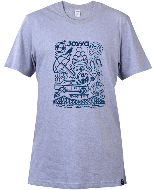 Joyya - Kolkata Doodle T-shirt | Unisex Short Sleeve - T-Shirt - Front - JOYYA COLLECTION -