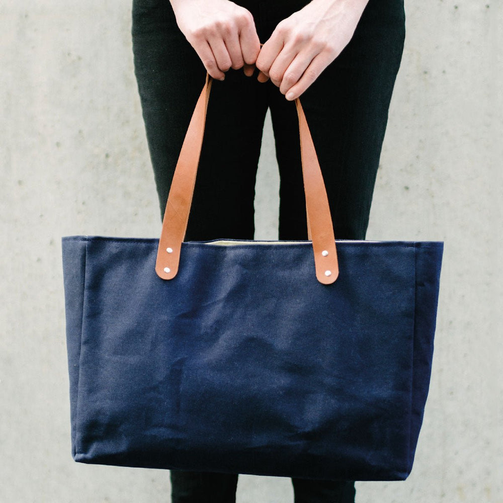 Joyya - Landscape Tote – Sathi Collection - Bags - Navy - JOYYA OVERSTOCK -