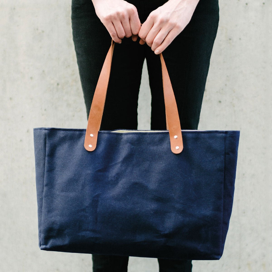Joyya - Landscape Tote – Sathi Collection - Bags - Navy - JOYYA OVERSTOCK -