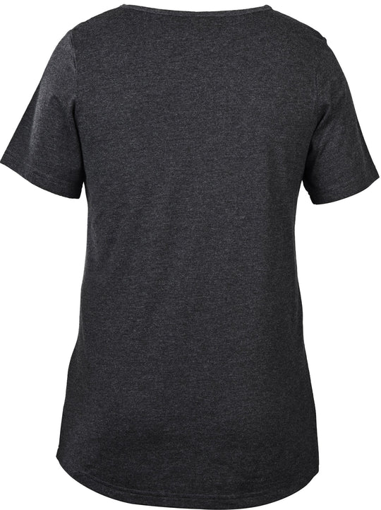 Joyya - T-shirt | Women Short Sleeve - T-Shirt - Charcoal BiBlend - JOYYA BLANK - T - WSB5 - CH - AXS