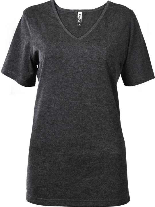 Joyya - T-shirt | Women V Neck - T-Shirt - Charcoal BiBlend - JOYYA BLANK - T - WVB5 - CH - AXS