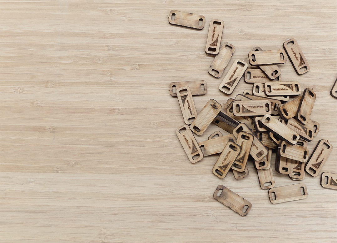 A close up of Certified organic 3mm ply bamboo board