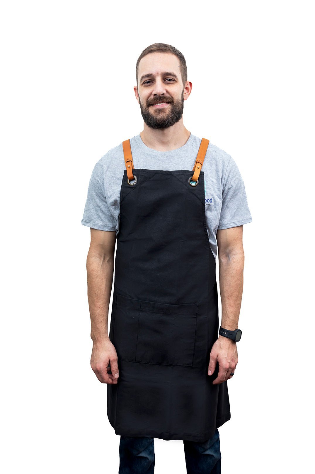 Joyya - Apron | Leather Straps - Clothing - Black - JOYYA BLANK - BCALC31-NA-190303