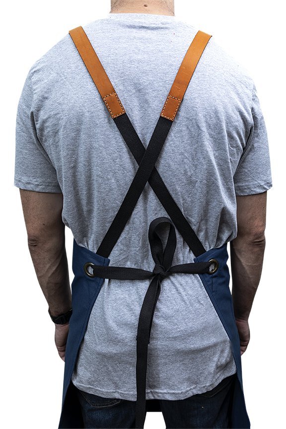 Joyya - Apron | Leather Straps - Clothing - Black - JOYYA BLANK - BCALC31-NA-190303