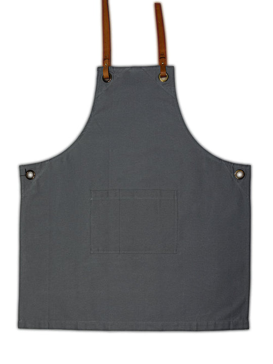 Joyya - Apron | Leather Straps - Clothing - Grey - JOYYA BLANK - BCALC31-NA-174405