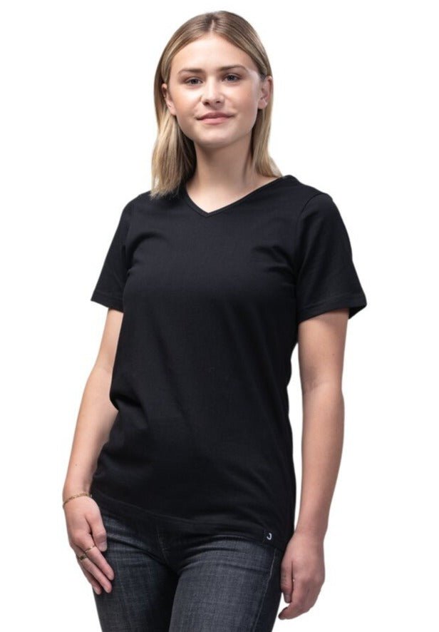Women Short Sleeve V-Neck T-Shirt  Personalized Eco-Fashion – Joyya