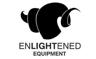 The logo for Enlightened Equipment with text in black on a white background. 