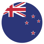 A round icon of the New Zealand flag