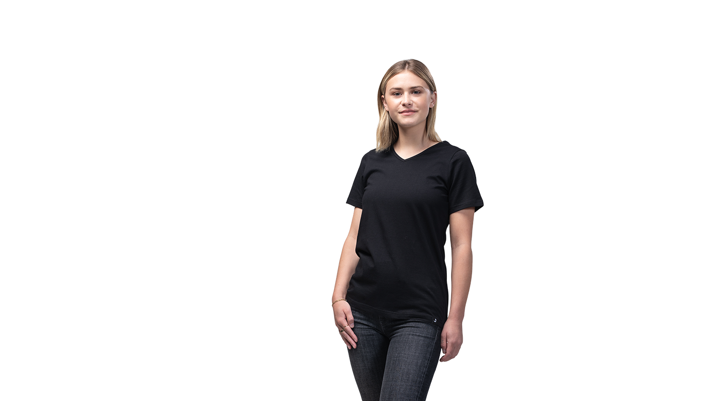 Joyya_womens-organic-cotton-short-sleeve-black-vneckt-shirt