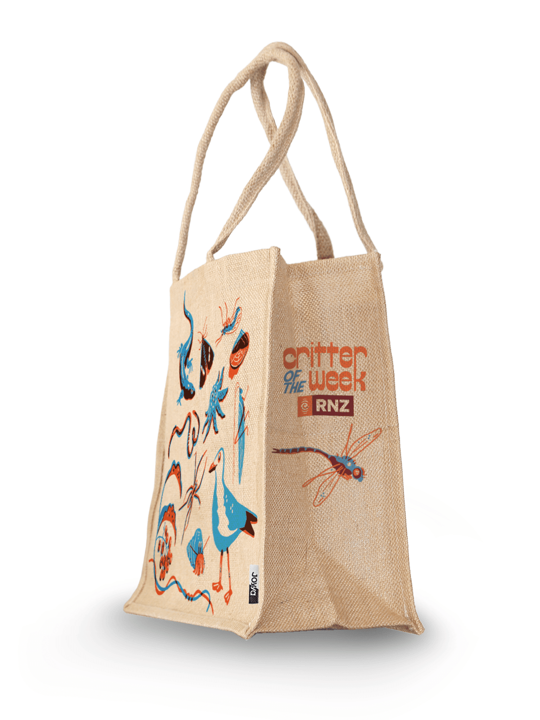 Joyya - 2025 Critter of the Week Jute Shopping Bag - Natural - Critter Of The Week - COTW24 - B - SHJ2 - NL - 348