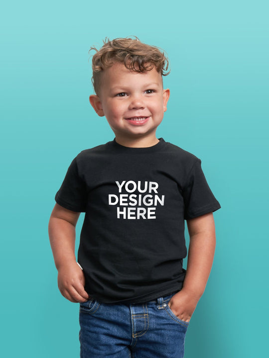 Joyya - Custom T-shirt | Kids Short Sleeve - T-Shirt - Black - MADE TO ORDER - T - KSC6 - BK - NSO