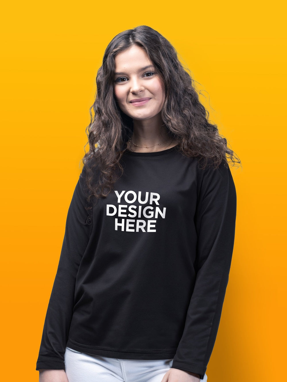 Joyya - Custom T-shirt | Women Long Sleeve - T-Shirt - Black - MADE TO ORDER - T - WLC6 - BK - NSO