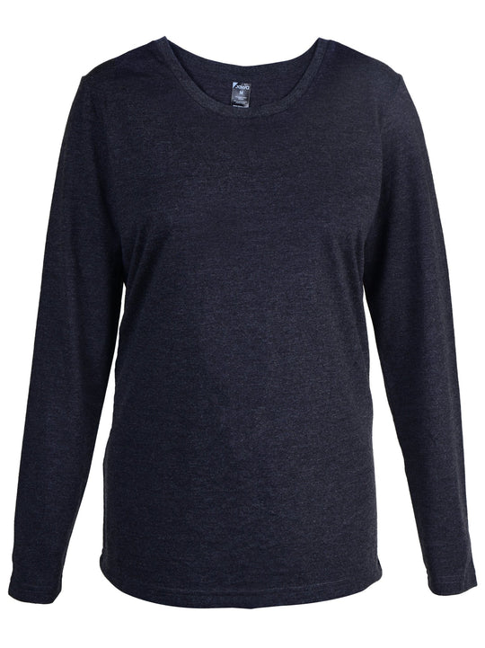 Joyya - Custom T-shirt | Women Long Sleeve - T-Shirt - Charcoal Biblend - MADE TO ORDER - T - WLB5 - CH - NSO