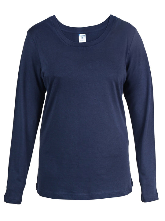 Joyya - Custom T-shirt | Women Long Sleeve - T-Shirt - Navy - MADE TO ORDER - T - WLC6 - NV - NSO
