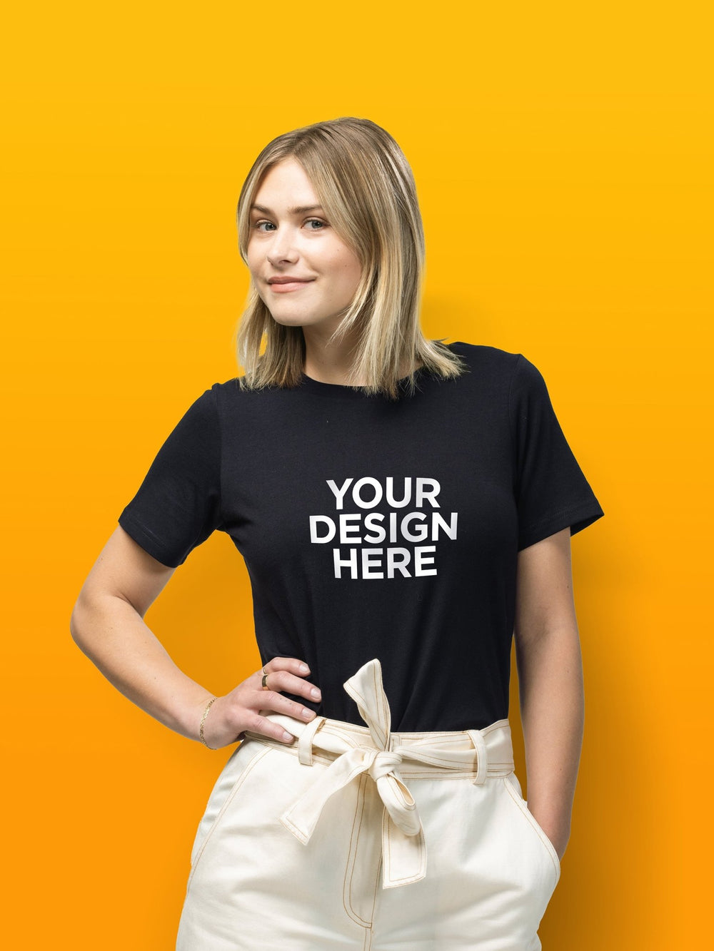 Joyya - Custom T-shirt | Women Short Sleeve - T-Shirt - Black - MADE TO ORDER - T - WSC6 - BK - NSO
