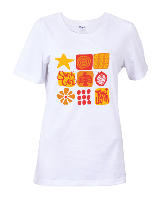 Joyya - Joyya Grid T-shirt | Women Short Sleeve - T-Shirt - Front - JOYYA COLLECTION - 