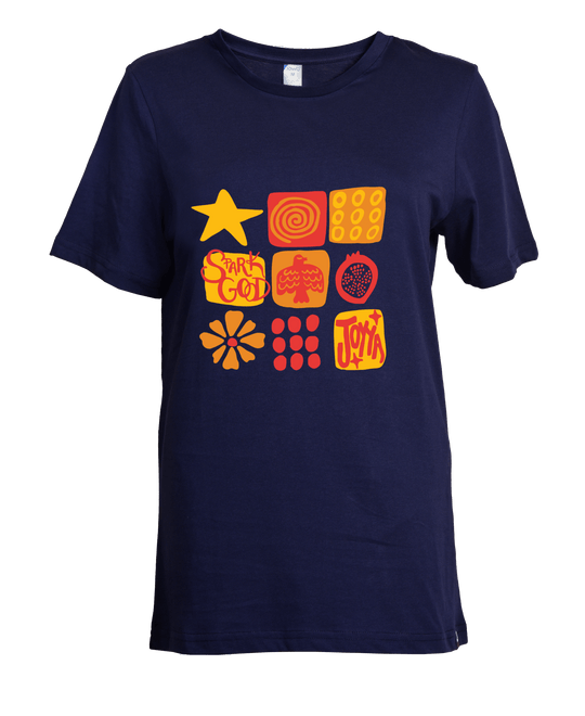 Joyya - Joyya Grid T-shirt | Women Short Sleeve - T-Shirt - Front - JOYYA COLLECTION - 