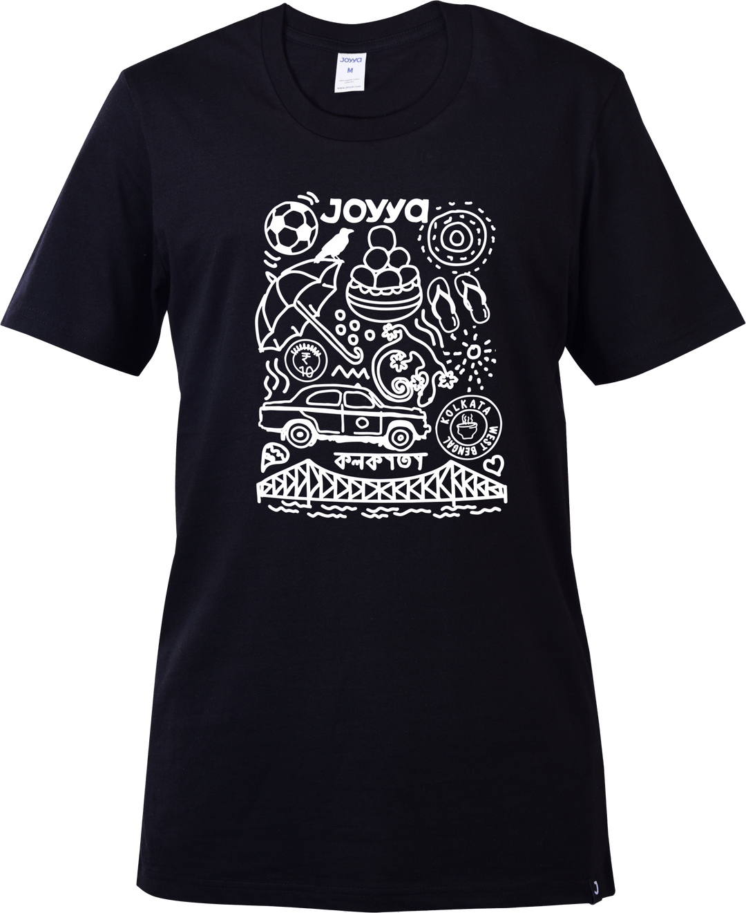 Joyya - Kolkata Doodle T-shirt | Unisex Short Sleeve - T-Shirt - Front - JOYYA COLLECTION - 
