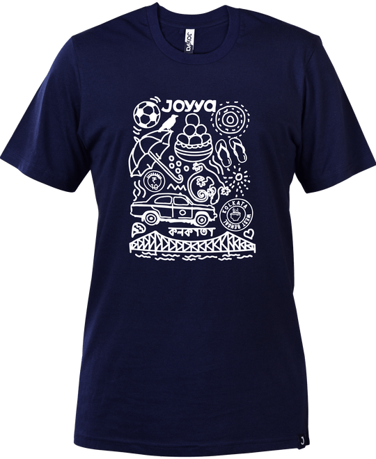Joyya - Kolkata Doodle T-shirt | Unisex Short Sleeve - T-Shirt - Front - JOYYA COLLECTION - 