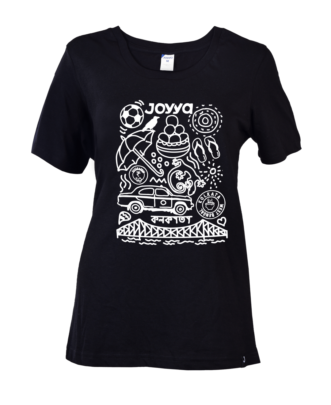 Joyya - Kolkata Doodle T-shirt | Women Short Sleeve - T-Shirt - Front - JOYYA COLLECTION - 