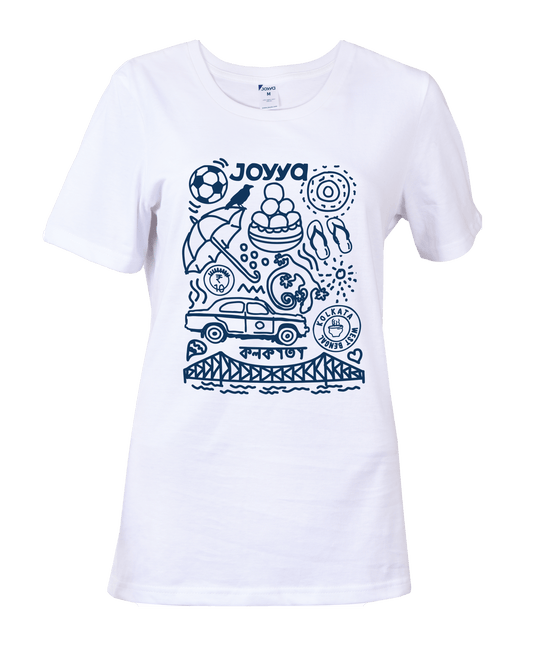 Joyya - Kolkata Doodle T-shirt | Women Short Sleeve - T-Shirt - Front - JOYYA COLLECTION - 