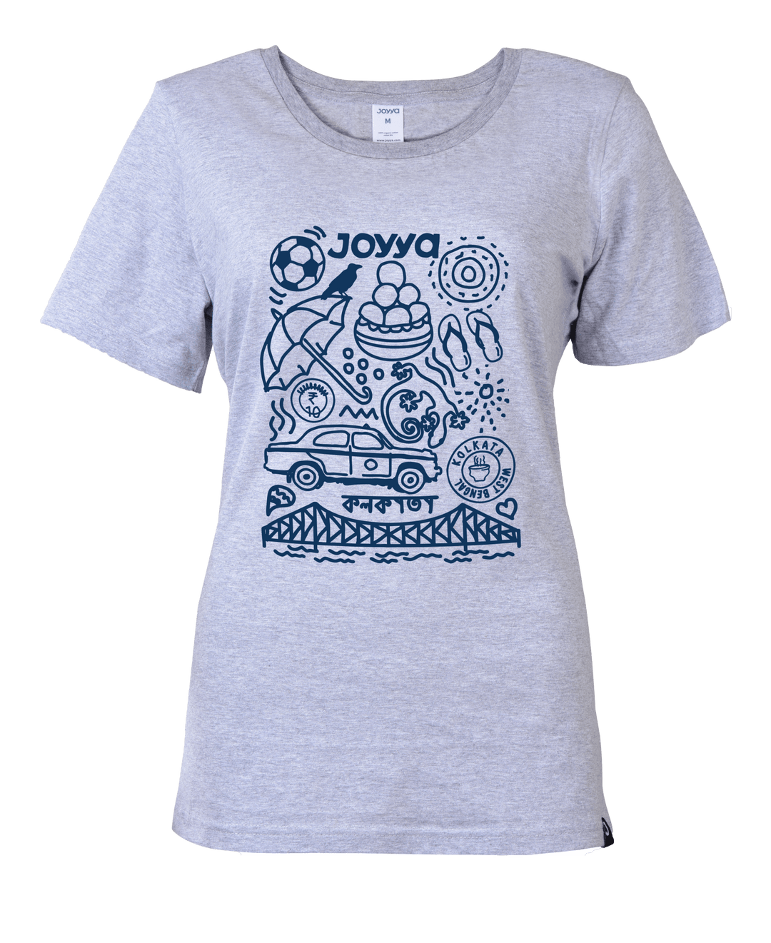 Joyya - Kolkata Doodle T-shirt | Women Short Sleeve - T-Shirt - Front - JOYYA COLLECTION - 
