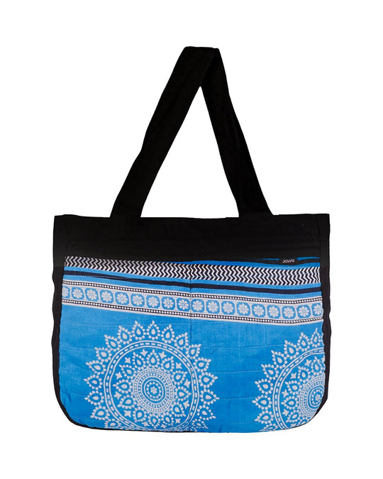 Joyya - Sari Tote with Zip Top - Bags - Blue - JOYYA COLLECTION - PBGFOR-NA-BLUE