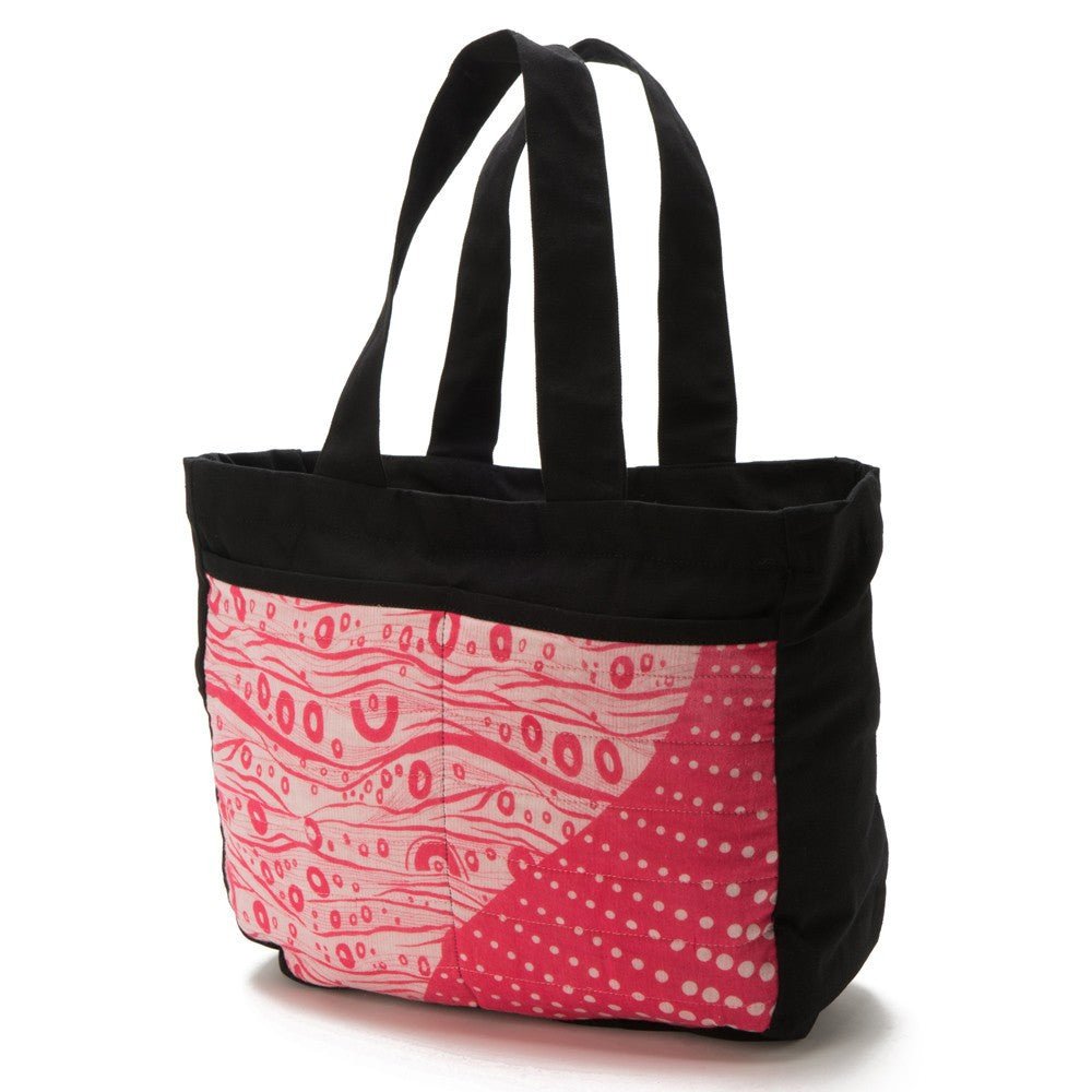 Joyya - Sari Tote with Zip Top - Bags - Pink - JOYYA COLLECTION - B-TGV3D-BK-344-006PK