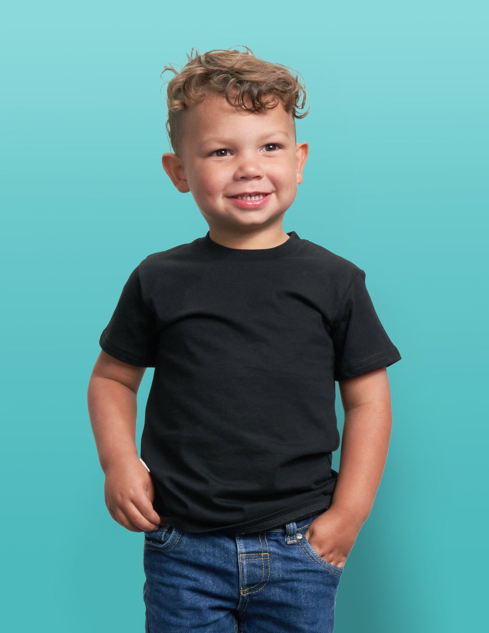 Joyya - T-shirt | Kids Short Sleeve - T-Shirt - Black - JOYYA BLANK - T - KSC6 - BK - K02