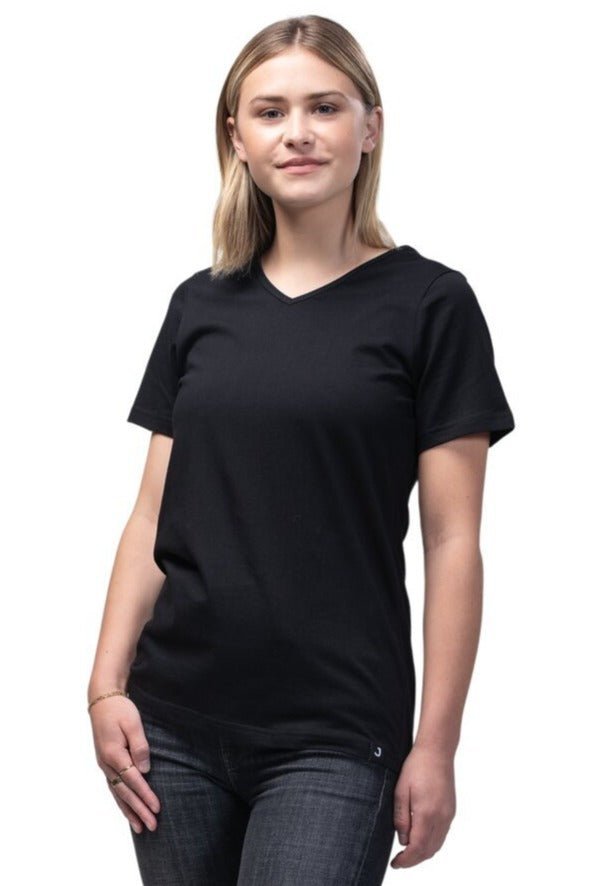 Joyya - T - shirt | Women V Neck - T - Shirt - Black - MADE TO ORDER - MTW2C16 - NA - 190303