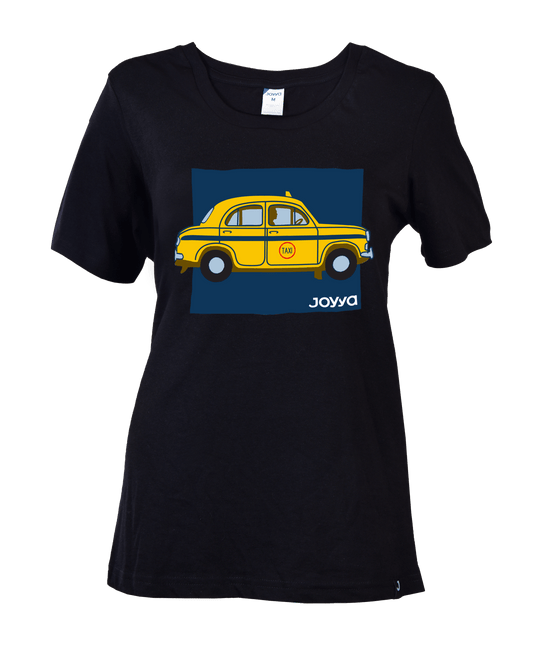 Joyya - Yellow Taxi T-shirt | Women Short Sleeve - T-Shirt - Front - JOYYA COLLECTION - 
