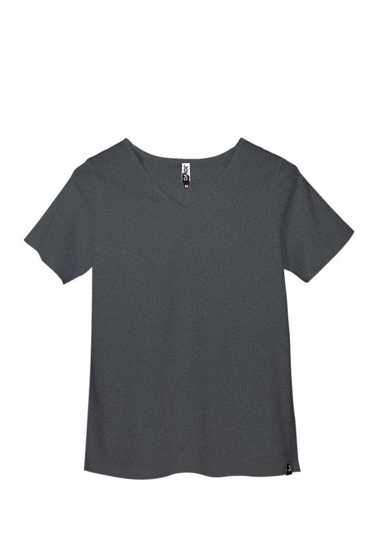 Joyya - T-shirt | Women V Neck - T-Shirt - Charcoal - JOYYA BLANK - BTW2B15-1S-194004