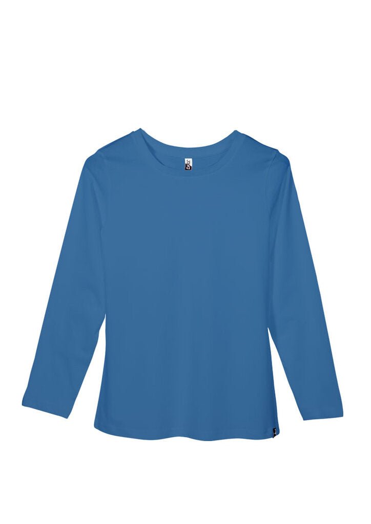 Womens plain long discount sleeve t shirts